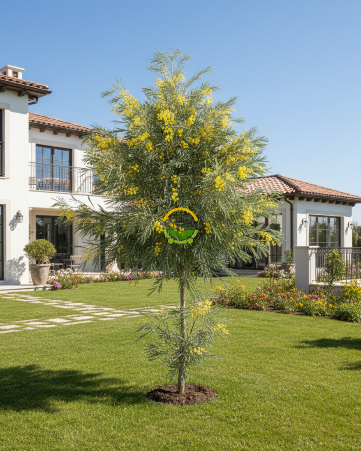 3 Yaş Mimoza Ağacı Fidanı - Gümüşi akasya (Acacia dealbata) XL Boy