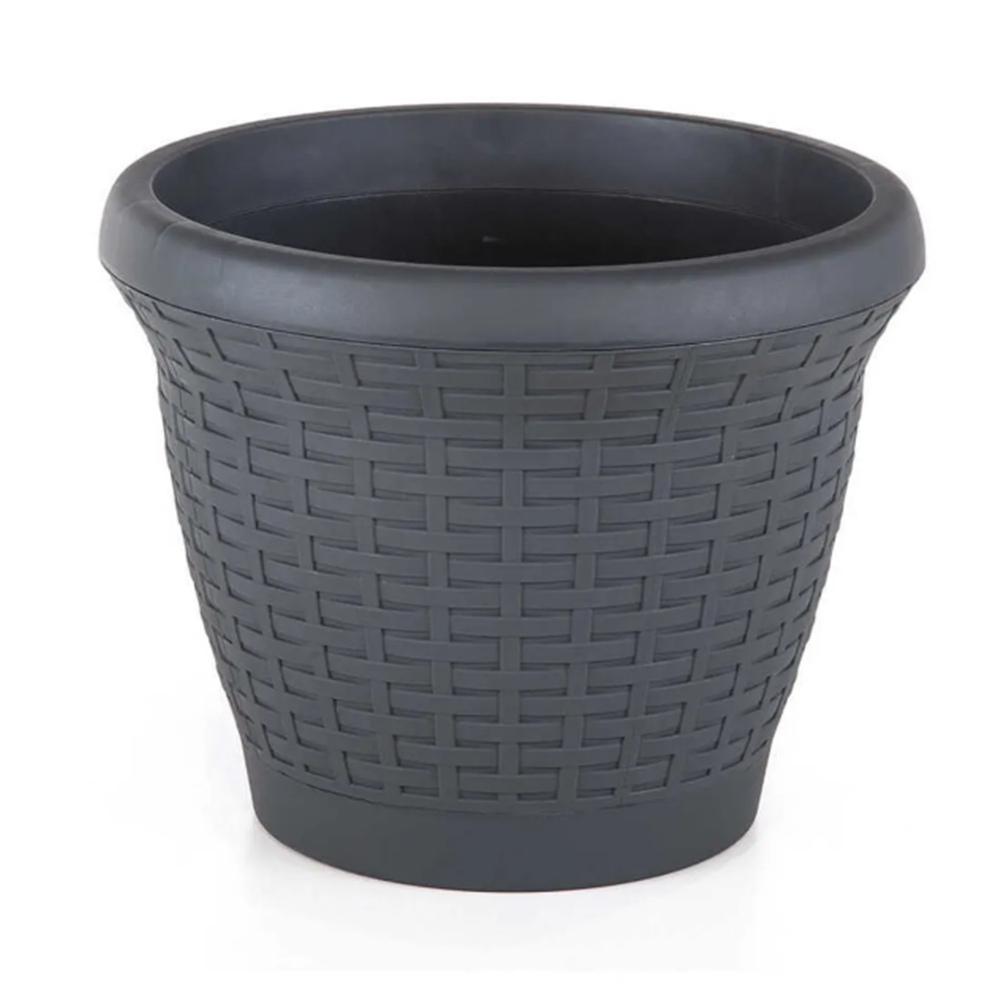 Hasır Saksı 15 LT - Antrasit Renk Hasır Saksı 15 LT - Antrasit Renk