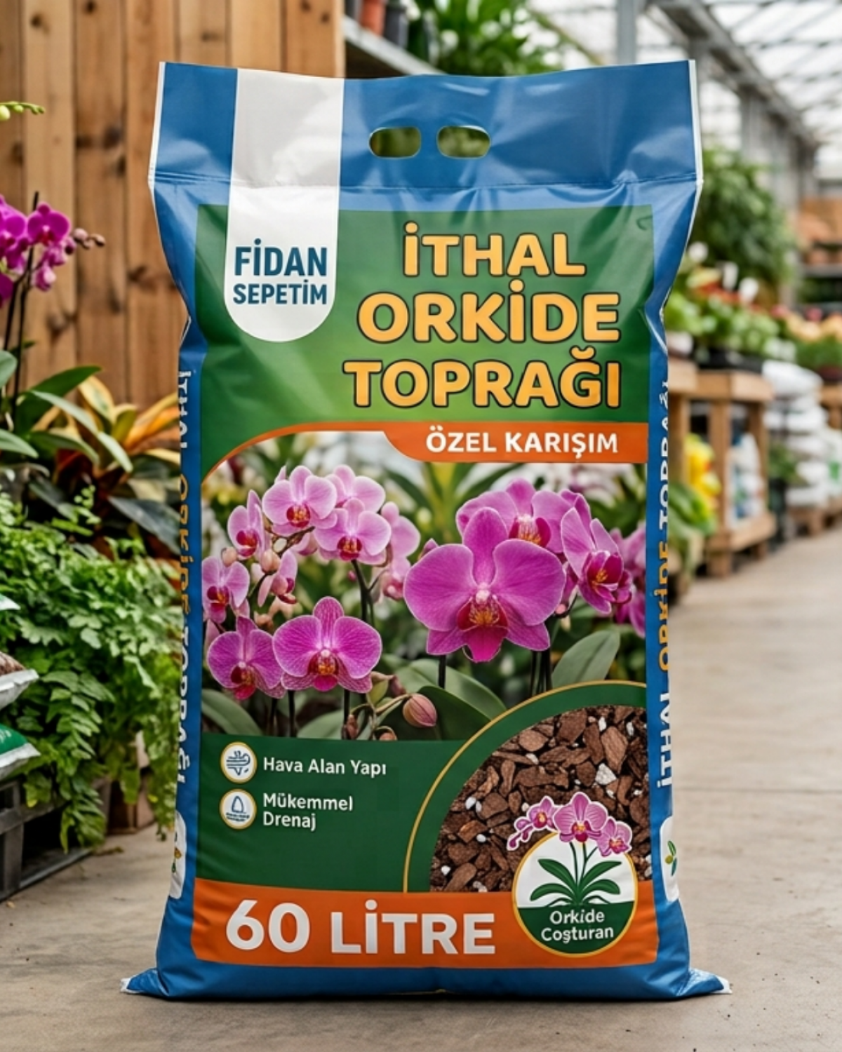 İthal Orkide Toprağı 60 Litre