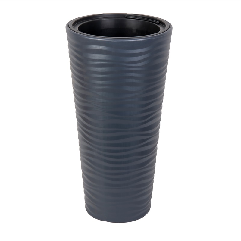 Kumsal Vazo Saksı 5,5 LT - Antrasit Renk Kumsal Vazo Saksı 5,5 LT - Antrasit Renk