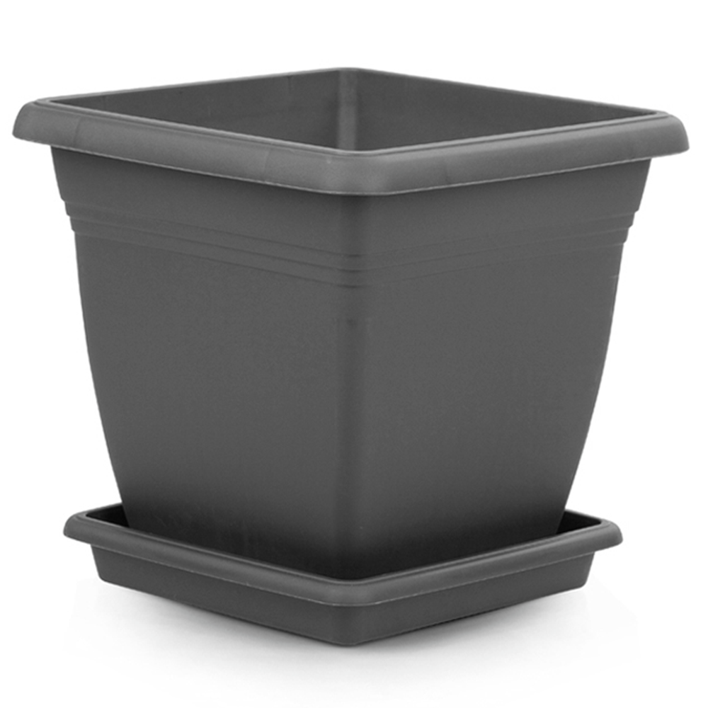 Villa Kare Saksı 32 LT - Antrasit Renk Villa Kare Saksı 32 LT - Antrasit Renk
