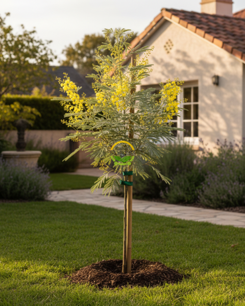 2 Yaş Mimoza Ağacı Fidanı - Gümüşi akasya (Acacia dealbata)