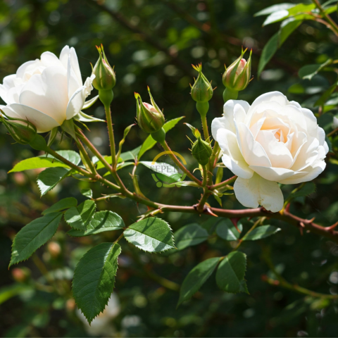 3 Yaş Beyaz Renk Sarmaşık Gül Fidanı