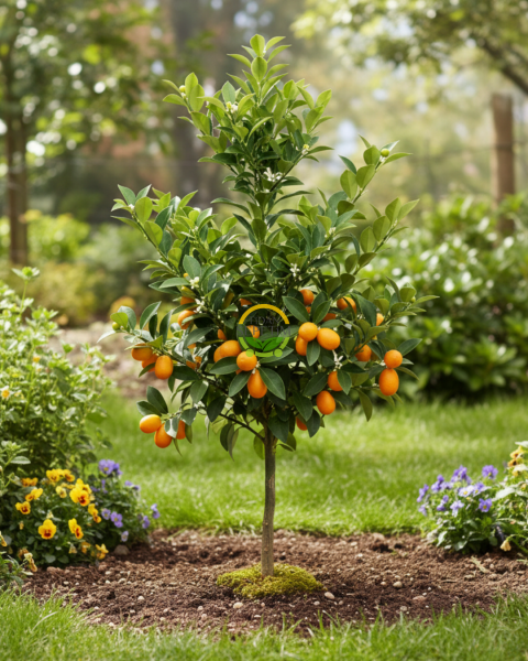 5 Yaş Aşılı Kumkuat(Kamkat) Fidanı *ÜZERİ MEYVELİ*