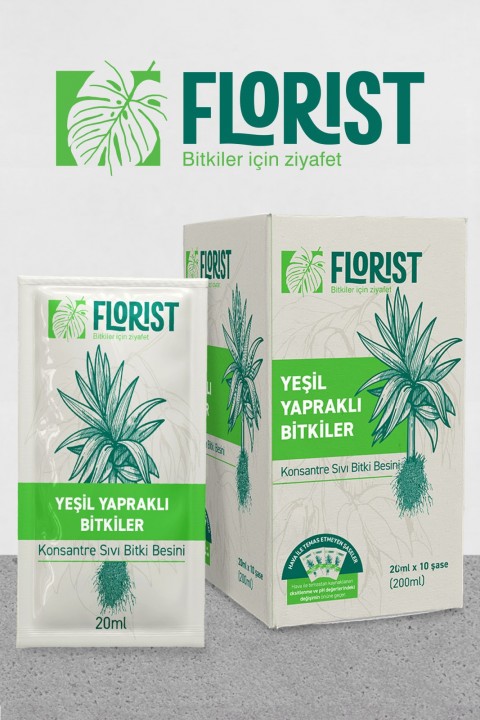 Florist Yeşil Yapraklı Bitkiler Sıvı Konsantre Bitki Besini