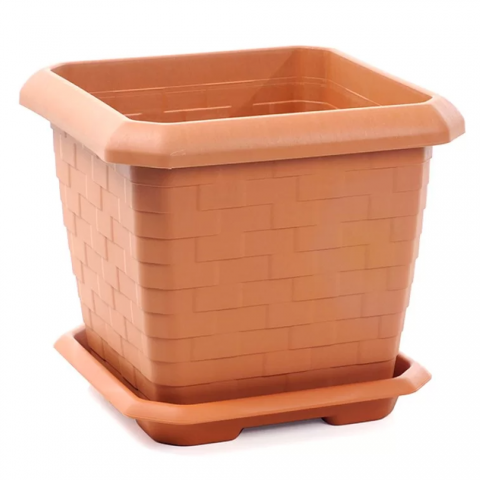 Hisar Kale Saksı 74,3 LT - Kiremit Renk