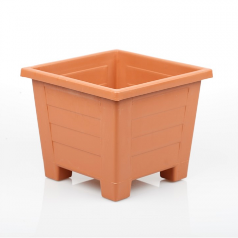 Kare Saksı 30 Litre - Kiremit Renk