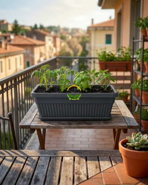 Kemer Bahçe Saksı 70 Litre - Antrasit Renk