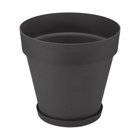 Yalı Saksı Drenajlı 23 LT - Antrasit Renk